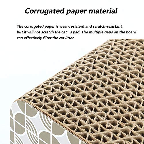 Gqiu 2 Paquetes de rascador de Gato de cartón, Almohadilla para rascar sofá salón Reciclado rascador Corrugado Protector de Cama para rasguños de Gato para Muebles sofá Piso,One Packs