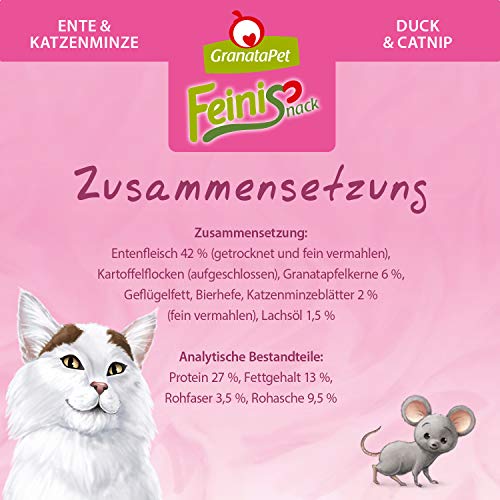 Gran atapet feinis Gato Snack Pato y Gato Menta, 1er Pack (1 x 50 g)