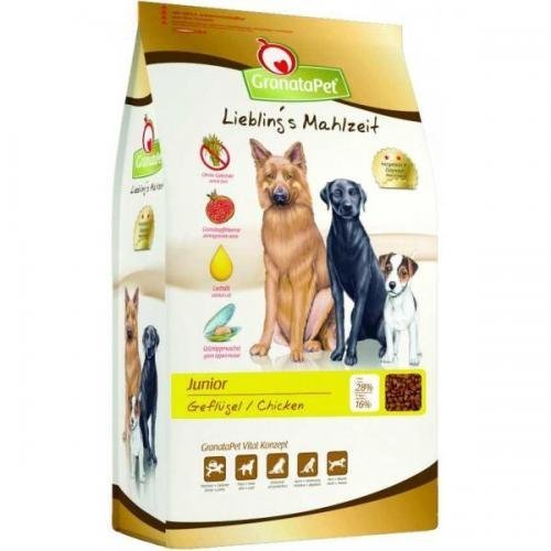 GranataPet Favoritos Comida Comida seca Junior Aves de corral 10 kg, comida seca, Comida para perros