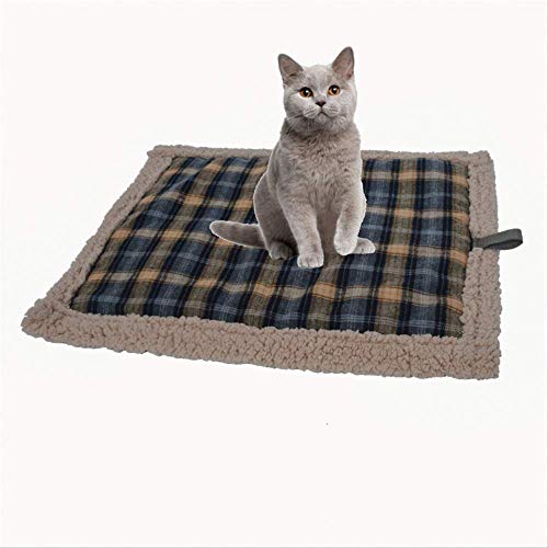 Grantien Manta Autocalentada para Perros Perros Innovadores Eco-Friendly Warming Mat Newcat Manta Más Pequeño Gato Y Perros Cordero Terciopelo Impermeable 55 * 43Cm