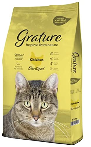 Grature Sterilized Cat Pollo (12Kg) - Pienso Natural para Gato Esterilizado