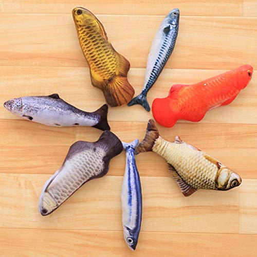 Greatangle-UK Mascota Gato Juego Forma de pez Masticar Mordedura Juguete Grandes Regalos Juguete Interactivo para rasguños