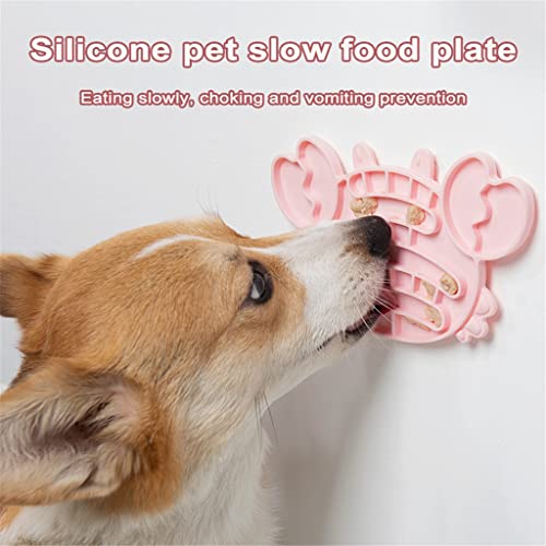 GRETD Alfombrilla para lamer para Perros con Taza de protección Solar, Dispositivo de distracción para Lavar, Comida Lenta para Mascotas, alimentador de alimentación, alimentadores, Suministro