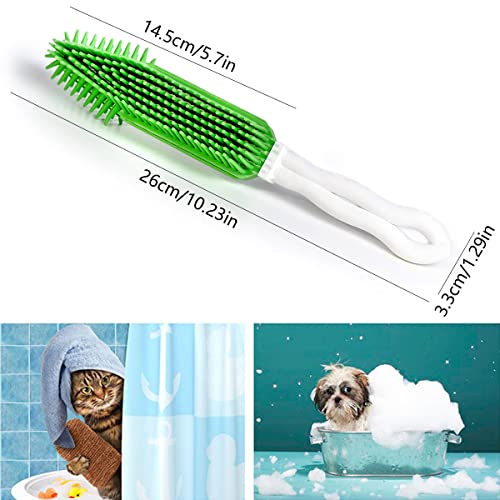 Guador 3 Piezas Cepillo Especial para Mascotas Cepillo de baño Cepillo de Silicona para el Pelo de Mascotas Cepillo para Perros Cepillo para Gatos Cepillo para Mascotas