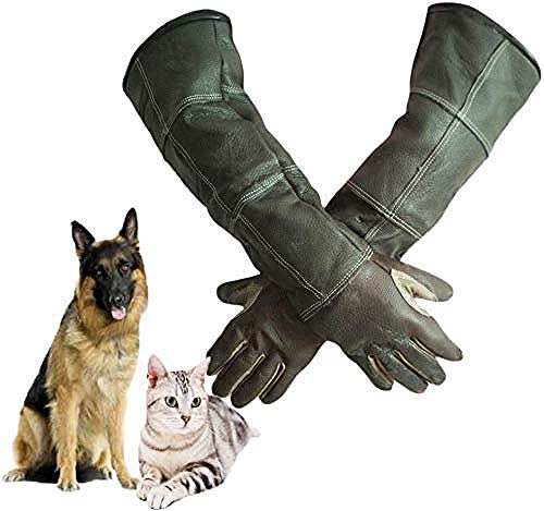 Guantes de Animales de 60 cm para Gatos Perros Loros Serpientes mordidas de Mascotas/Guantes de protección contra arañazos - Guantes para jardinería Pequeño Uptodate