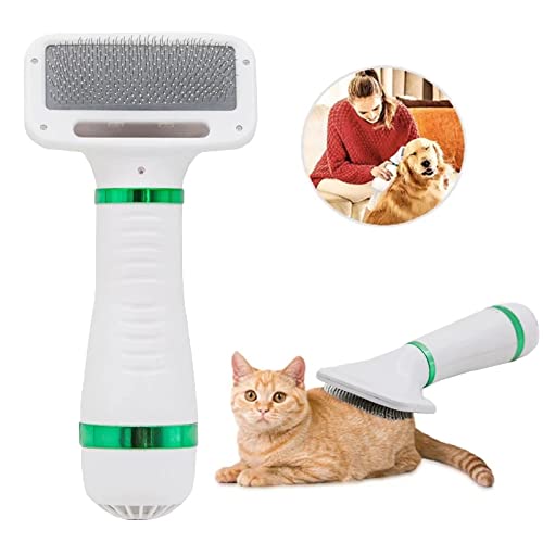 GUAUDOG Cepillo Secador para Perros de Pelo Largo y Corto, expulsor secador para Mascotas peluquería, silencioso, portátil, Control de Temperatura + Juguete (Cepillo secador + Juguete)