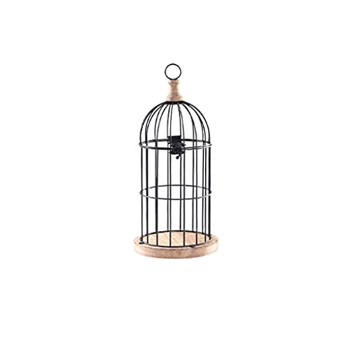 guoqunshop Jaula de Pájaros Hierro Arte Hogar Sala de Estar Vino Armario Decoración Retro Pájaro Jaula Verde Planta Decoración Adecuado for Pequeñas Pájaros con Soporte Rodante (Size : Small)