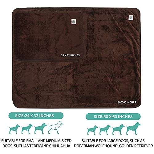 GutView Manta Perro Impermeable para Cama Sofá Coche, Suave y cálido, Manta para Perros Gatos, Alfombra Gato Lavable a máquina