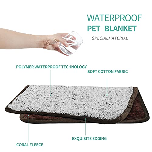 GutView Manta Perro Impermeable para Cama Sofá Coche, Suave y cálido, Manta para Perros Gatos, Alfombra Gato Lavable a máquina