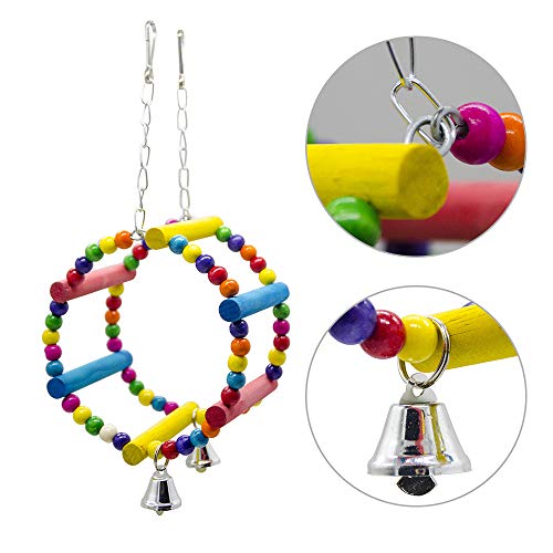 Gwotfy Bird Parrot Toys, 2 Paquetes Bird Swing Toy, Swing Hammock Bird Cage Juguetes para Loros pequeños periquitos Cockatiels