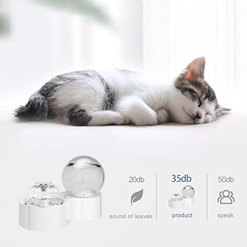 GXNINEF Dispensador De Agua para Gatos, Dispensador Automático De Agua para Mascotas De 2,5 L/77 Oz con Bomba Inteligente, Dispensador De Agua para Perros Y Gatos Y 2 Cambios De Filtro