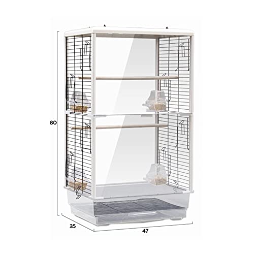 GYQYYGZ Birdcage Jaula Loro Grande acrílico acrílico Caja de Aves Jaula de pájaro decoración de la Jaula Hamaca Tienda Nido Cubierta Neta (Color : PE18-2)