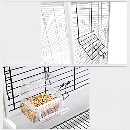 GYQYYGZ Birdcage Jaula Loro Grande acrílico acrílico Caja de Aves Jaula de pájaro decoración de la Jaula Hamaca Tienda Nido Cubierta Neta (Color : PE18-2)