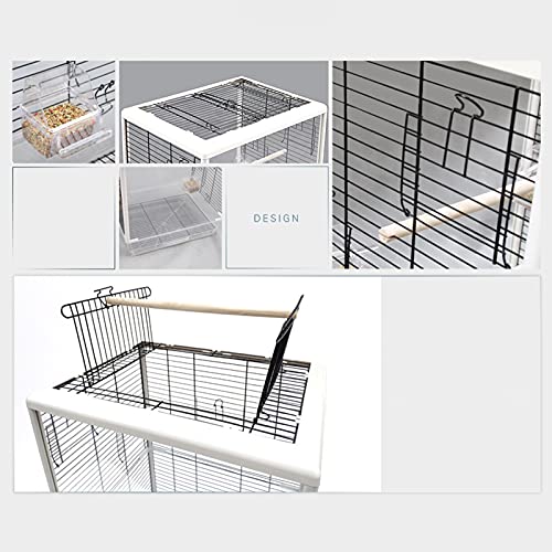 GYQYYGZ Birdcage Jaula Loro Grande acrílico acrílico Caja de Aves Jaula de pájaro decoración de la Jaula Hamaca Tienda Nido Cubierta Neta (Color : PE18-2)