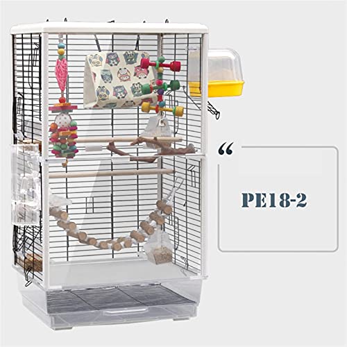 GYQYYGZ Birdcage Jaula Loro Grande acrílico acrílico Caja de Aves Jaula de pájaro decoración de la Jaula Hamaca Tienda Nido Cubierta Neta (Color : PE18-2)