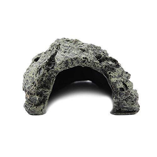 Hábitat de ocultación de reptiles, caja de reptiles, refugio, terrario, escondite, cuevas, para, tortuga, acuario, terrario, adorno, decoración(Grande)