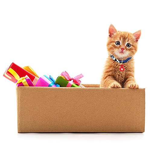 HACRAHO Collar de gato con campana, 1 paquete de 1 collar azul japonés con estampado de ondas para mascotas con campana de fortuna para gatos pequeños, cachorros y mascotas, M