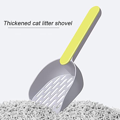 Halllo Pala para arena para gatos, filtro de moda, pala para alimentos, distribuidor fácil de limpiar, portátil y práctico