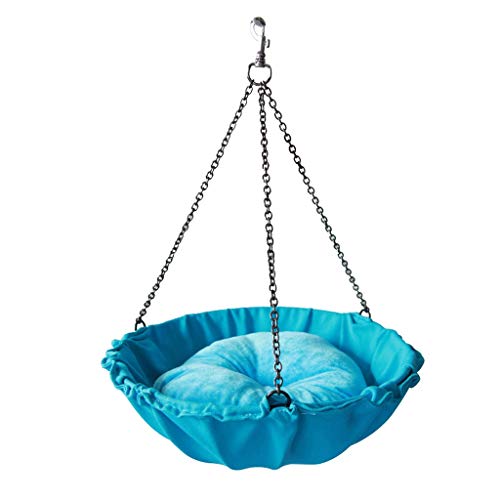 Hamaca de gato Oscilación del gato, cálido y confortable gatito doméstico del gato del animal Colgando mascotas Hamaca Hamaca Cuna de gato con el amortiguador azul Hamaca para mascotas ( Size : M )