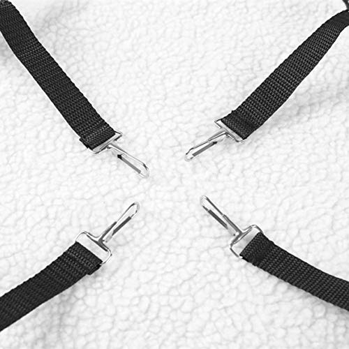 Hamaca de invierno para gato, cálida y colgante, suave para gato, jaula de gato, funda para cama de aire para mascotas, diseño de lunares blancos y negros