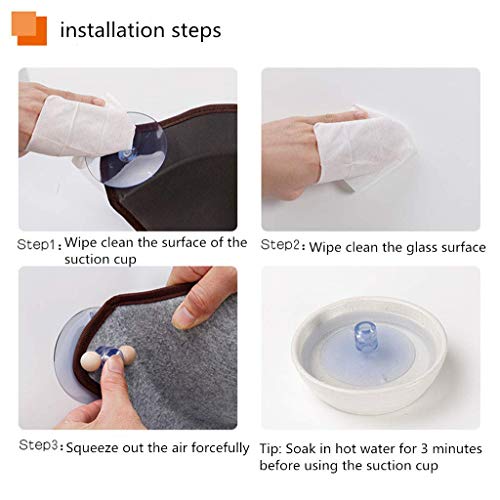 Hamaca para gatos montada en la pared Hamaca para gatos con ventosa Ventana fija Cama para mascotas con cómodo cojín para el sol Gris