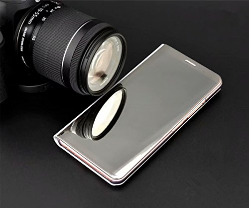 Hancda Funda para Xiaomi Mi 8 se, Espejo Teléfono Móvil Mirror Flip Case Libro Piel Cover Stand Función Fundas