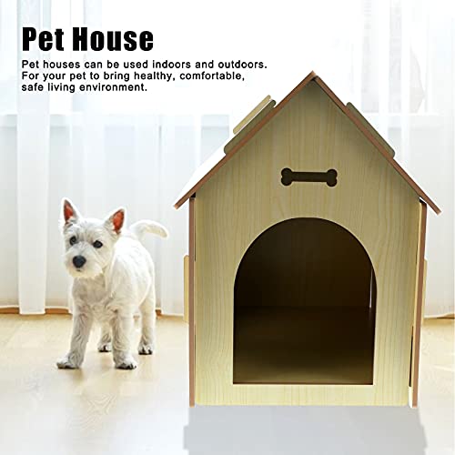 Haofy Perrera para Mascotas, Perro, Gato, Casa, Refugio para Mascotas Plegable, Caja para Jugar Y Descansar En Interiores Y Exteriores(Gris)