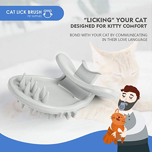 HAOHON Rascador de Cepillo de Lengua para Gatos Accesorios Blandos de Regalo Novedoso Divertido para Mascota Gatito-B