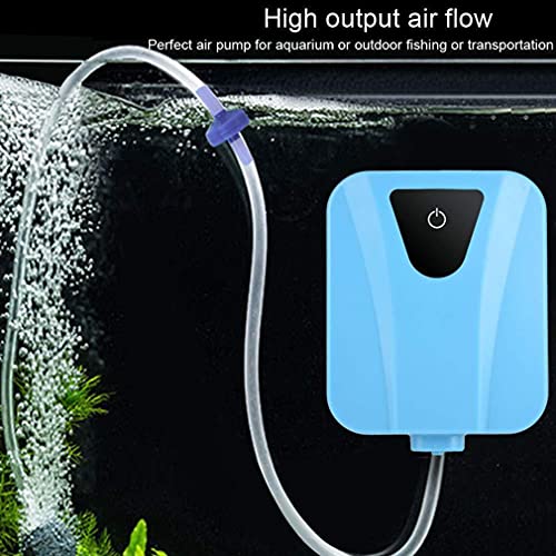 Haowen Bomba de Aire para Acuario Que Ahorra energía, oxigenador de energía Solar, Bomba de oxígeno de Agua Azul 100 * 80 * 38 mm