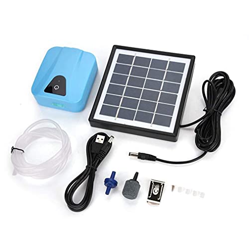 Haowen Bomba de Aire para Acuario Que Ahorra energía, oxigenador de energía Solar, Bomba de oxígeno de Agua Azul 100 * 80 * 38 mm