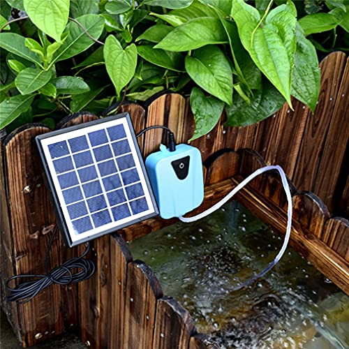 Haowen Bomba de Aire para Acuario Que Ahorra energía, oxigenador de energía Solar, Bomba de oxígeno de Agua Azul 100 * 80 * 38 mm
