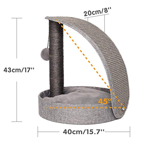 Happi N Pets Árbol rascador para gatos, equipado con una cama grande y suave, nido para gatos y juguetes interactivos.