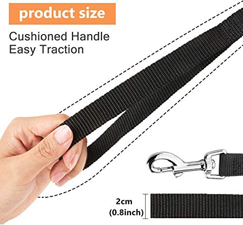 HAPPY HACHI Correa Larga Perro 3 Metros, Correas Adiestramiento para Perros Nylon Larga Resistente para Entrenamiento Camping Paseo, Negro