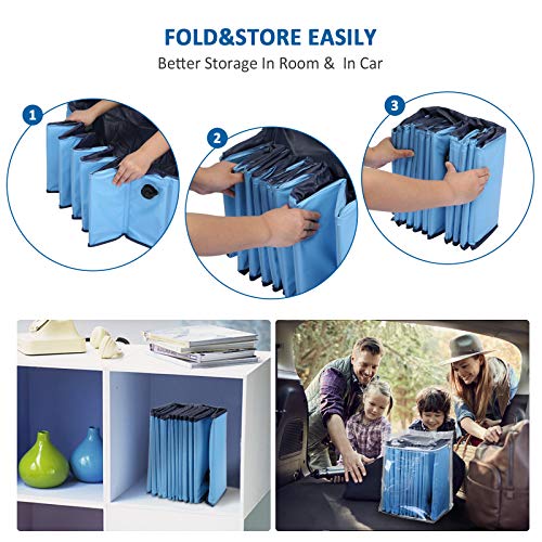 HAPPY HACHI Piscina para Perros Plegable, Bañera Gato Rigida PVC Antideslizante Resistente al Desgaste con Válvula, para Mascotas Pequeñas, Medianas, Grandes, Tanto Interior Como Exterior (100x30 cm)