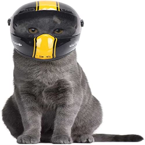 HBLXKJ Casco Moto para Perro Gorra para Perros Pequeños Casco De Perro Casco para Mascotas Gorra Adjustable Tiene Motocicleta Tapa De Seguridad-S