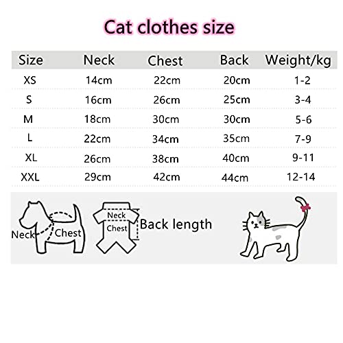 HCYD Mascota Gato Ropa suéter de Gato cálido Suave otoño Invierno Sphynx Gato sin Pelo Gato siamés-Blanco_SG