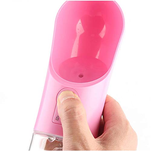 HEELPPO Botella Agua Perro Bebedero Portatil Perro Bebedero Perro Portatil Dispensador De Agua para Perros Botella para Beber Perro Portátil Botella De Agua De Viaje para Perros Pink