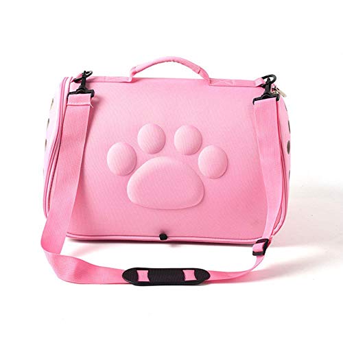 HEHUANG Bolsas para Mascotas de Viaje de Color Puro Bolsas para Gatos Bolsas Plegables Transpirables para Perros pequeños Bolso de Hombro Individual para Mascotas, Negro, 42x24x25 cm