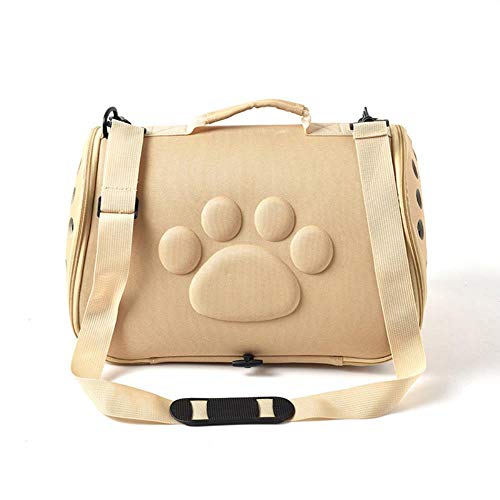 HEHUANG Bolsas para Mascotas de Viaje de Color Puro Bolsas para Gatos Bolsas Plegables Transpirables para Perros pequeños Bolso de Hombro Individual para Mascotas, Negro, 42x24x25 cm