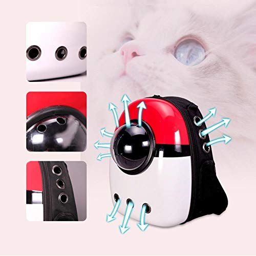 HEHUANG Gatos para Mascotas Perros Mochila Ventana Astronauta Bolsa Portadora Cápsula Corp Gatos Bolsa de Hombro Doble Moda Pequeña Mascota Trave en Forma, 2