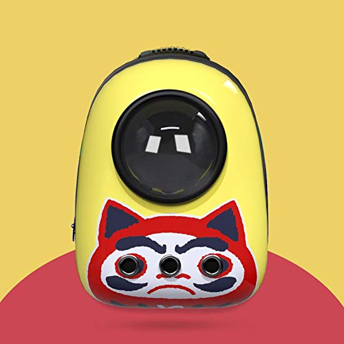 HEHUANG Gatos para Mascotas Perros Mochila Ventana Astronauta Bolsa Portadora Cápsula Corp Gatos Bolsa de Hombro Doble Moda Pequeña Mascota Trave en Forma, 2