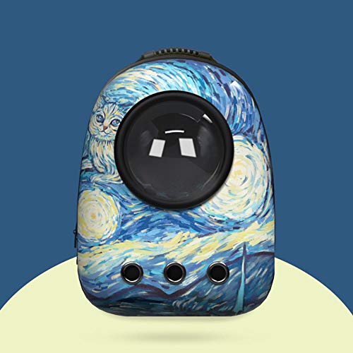 HEHUANG Gatos para Mascotas Perros Mochila Ventana Astronauta Bolsa Portadora Cápsula Corp Gatos Bolsa de Hombro Doble Moda Pequeña Mascota Trave en Forma, 2
