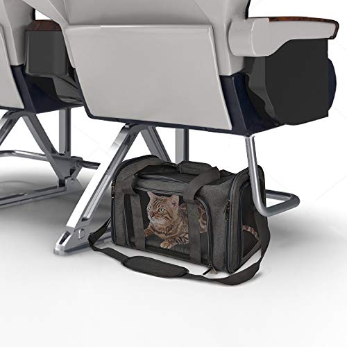 Henkelion Transportador de mascotas para perros y gatos aprobado por aerolíneas transportadoras de mascotas plegables para perros pequeños y medianos