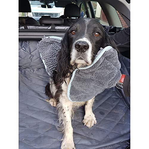Henry Wag Toalla de Guante de fideo de Microfibra - Azul/Gris