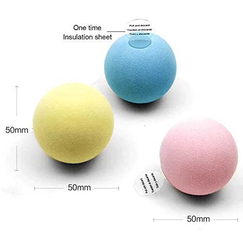 Herbests Juguetes Interactivos Gatos, 3 Piezas Pelota de Juguete Interactiva para Gatos con Sonidos de Animales Simulados, Juguete de Pelota para Mascotas, Gatillo Inteligente para Cachorros y Gatos