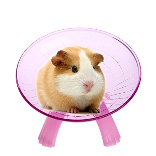 Hergon Rueda de ejercicio del platillo volador del disco para las mascotas, juguete de la jaula del gerbil de los hámsters de los ratones