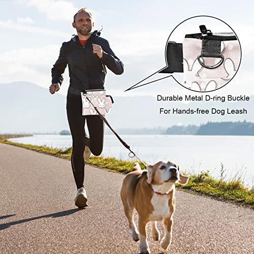 Herramientas de jardinería Bolsas de cinturón ajustable Bolsa de cintura Bolsa colgante Bolsa portátil para perros Bolsa para caminar Conejo y lunares