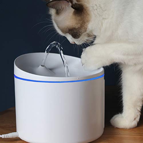 HFDGDFK Dispensador de Agua automática automática de 1 litro, alimentador de Agua silencioso móvil, diseño Blanco