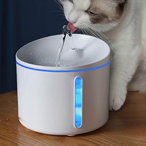 HFDGDFK Dispensador de Agua automática automática de 1 litro, alimentador de Agua silencioso móvil, diseño Blanco