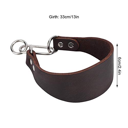 Hffheer Collar de Perro, Collar portátil Duradero para Mascotas, para Mascotas, Collar de Perro Blando, para Perro pequeño Galgo Whippet con Remache de fijación marrón